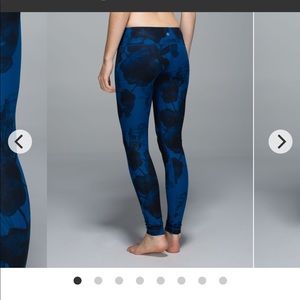 Lululemon Jumbo Inky Floral Black Inkwell Full Length Leggings